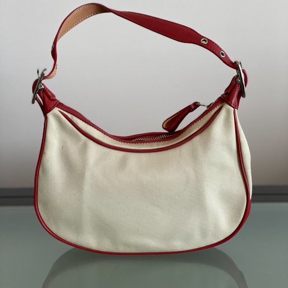 Coach Red and Cream Shoulder Bag - Picture 2 of 10